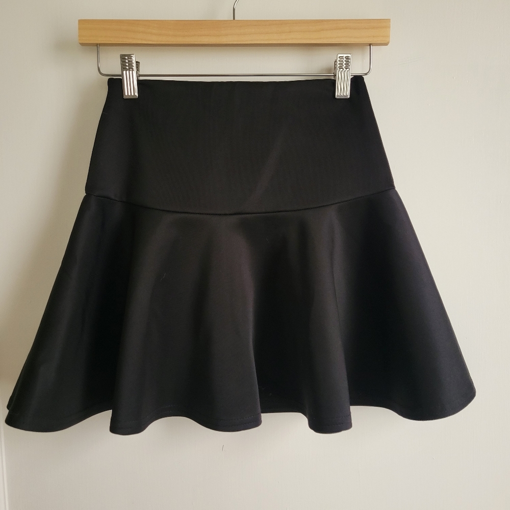 Club L Black Flared Skater Skirt